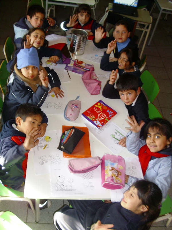 Students drawing posters of watering plants.jpg