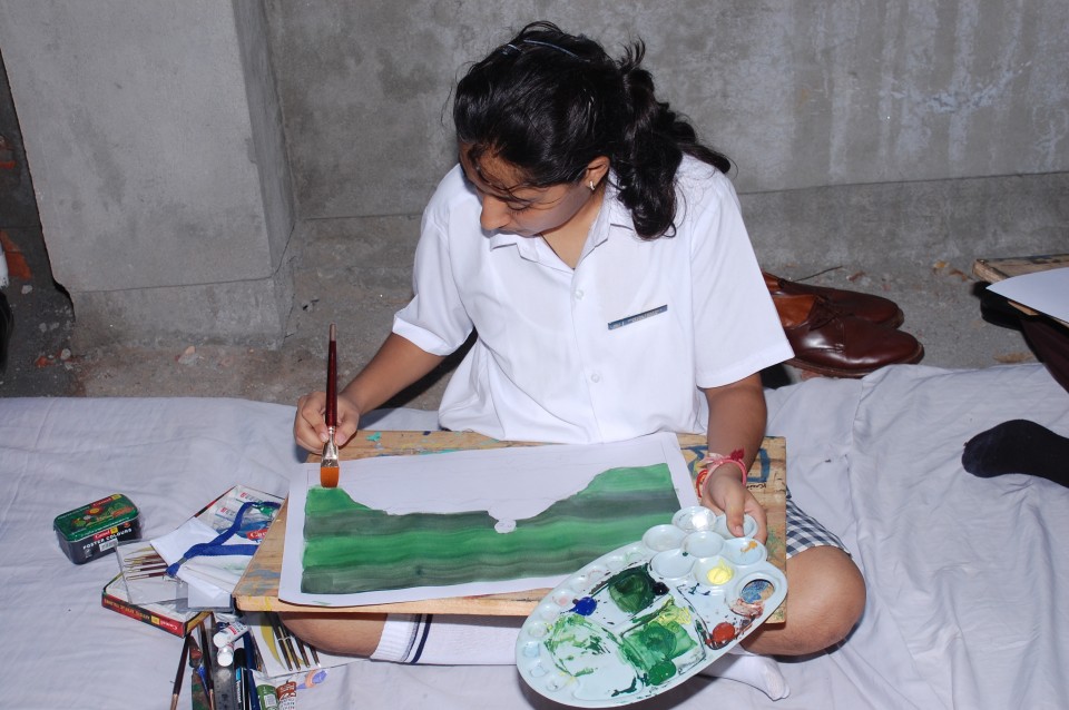 students showing their creativity